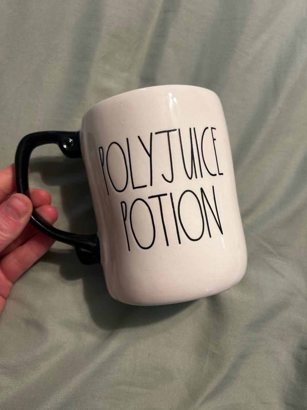 Rae Dunn Harry Potter Ceramic Mug - White with Black Handle